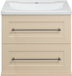 Misty Тумба с раковиной Марта 60 подвесная бежевая – фотография-1